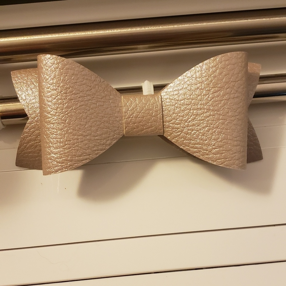 Faux leather baby bow